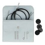 KnitPro Swivel 360&deg; verw. kabel set 60-100cm blue