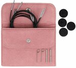 KnitPro Swivel 360&deg; verw. kabel set 60-100cm pink