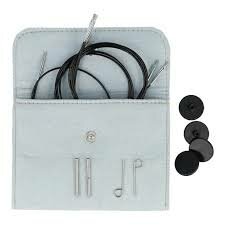 KnitPro Swivel 360&deg; verw. kabel set 60-100cm blue