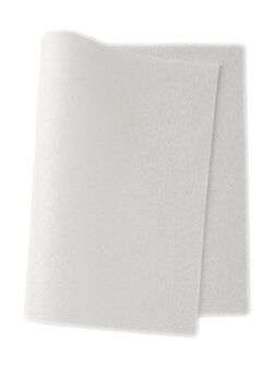Wolvilt lapje 20&times;30 cm - Wit