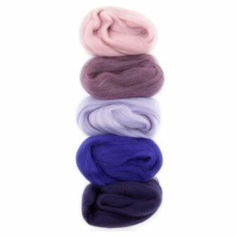 Europese Merino Lontwol &ndash; Roze/Paars (4)