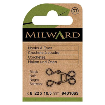 Milward Haken en ogen - 22x10.5mm