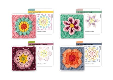 Mix &amp; match granny squares - bloemen
