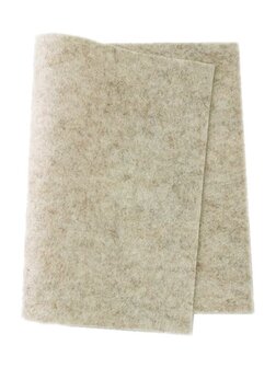 Wolvilt lapje 20&times;30 cm  - Lichtbeige