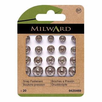 Milward Drukknopen aannaaibaar assortiment nikkel
