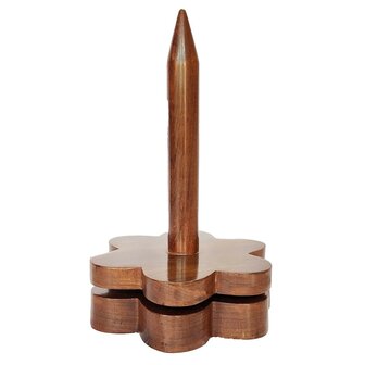 Durable Bloemvormige Garenhouder - Sheesham hout