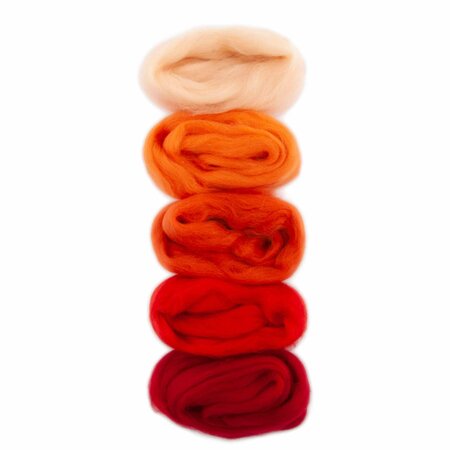 Europese Merino Lontwol &ndash; Oranje Rood (2)