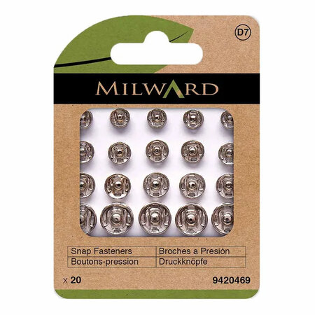 Milward Drukknopen aannaaibaar assortiment nikkel