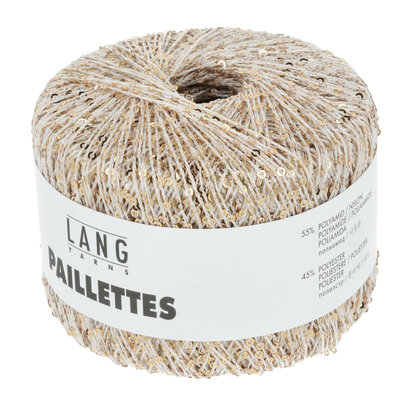 Lang Yarns Paillettes - 02 Ecru/Gold