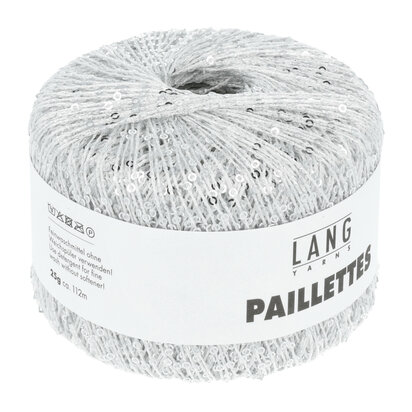Lang Yarns Paillettes - 01 White/Silver