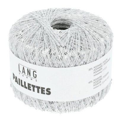 Lang Yarns Paillettes - 01 White/Silver