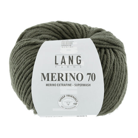 Lang Yarns Merino 70 - 198 Army Green