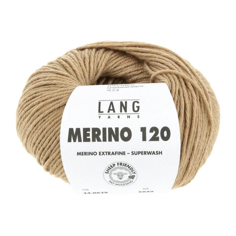 Lang Yarns Merino 120 - 639 Camel Melange
