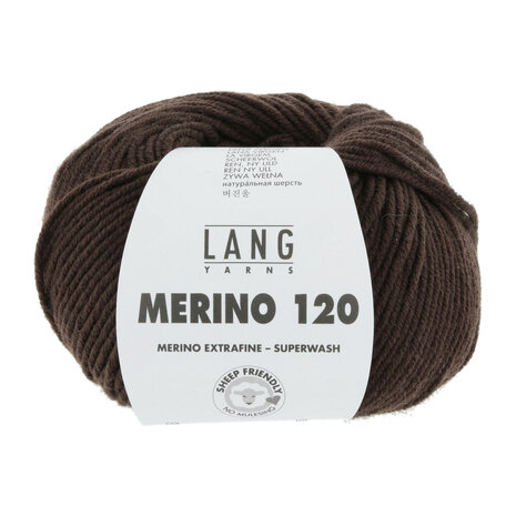 Lang Yarns Merino 120 - 468 Darkbrown