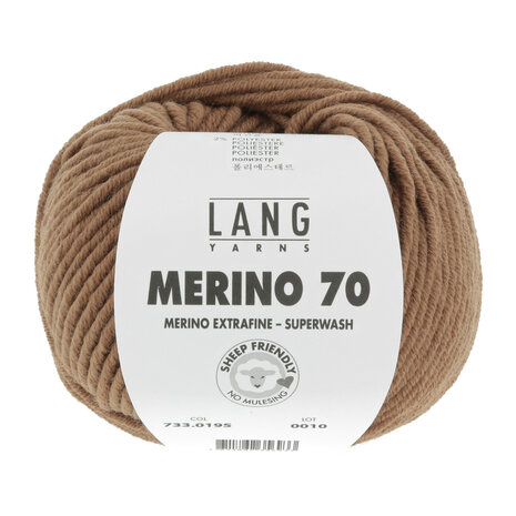 Lang Yarns Merino 70 - 195 Light Brown