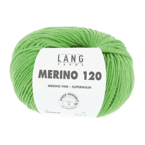 Lang Yarns Merino 120 - 416 Licht Groen