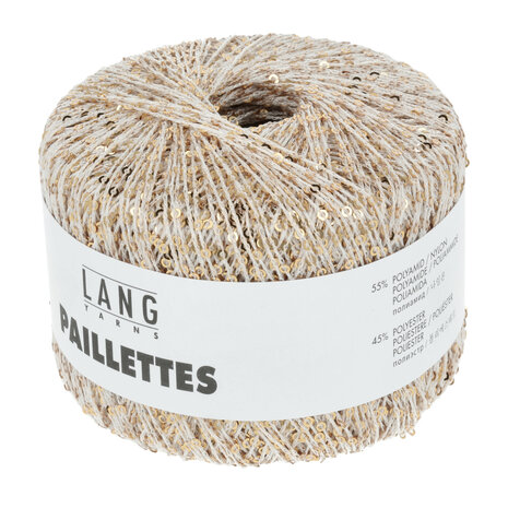 Lang Yarns Paillettes - 02 Ecru/Gold