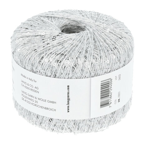Lang Yarns Paillettes - 01 White/Silver