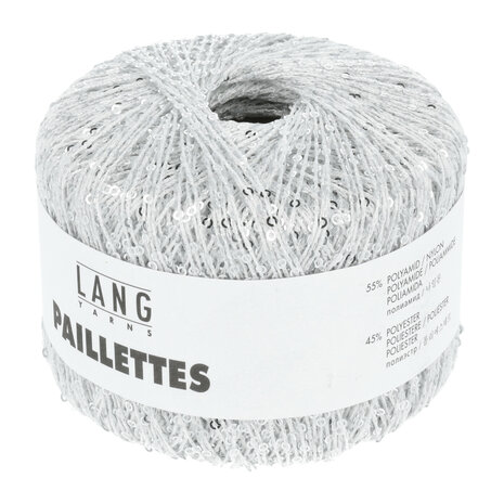 Lang Yarns Paillettes - 01 White/Silver