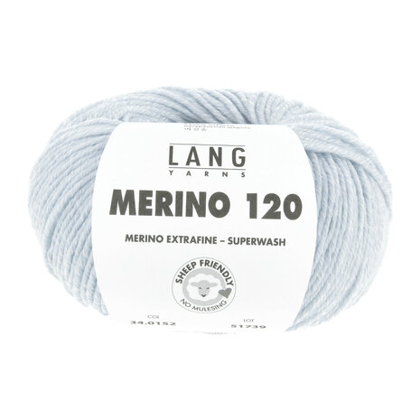 Lang Yarns Merino 120 - 152 Icy Blue