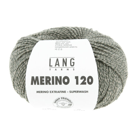Lang Yarns Merino 120 - 155 Forest Green/Beige Moulin&eacute;.