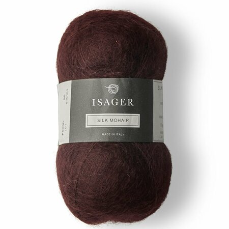 Isager Silk Mohair - 36 donker Paarsrood