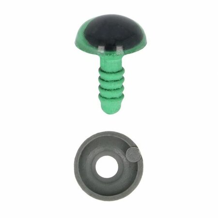 Veiligheidsogen 8mm groen/zwart