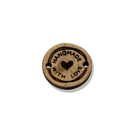 Knoop kokosnoot Handmade - 15mm Naturel (21022)